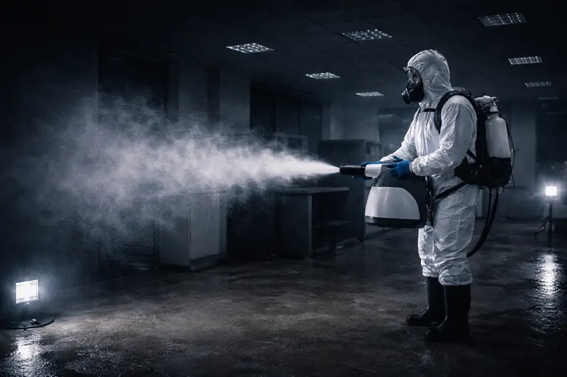 Decontaminazione di un ambiente contaminato da agenti chimici o biologici